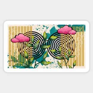 Clouds and Stems Sticker